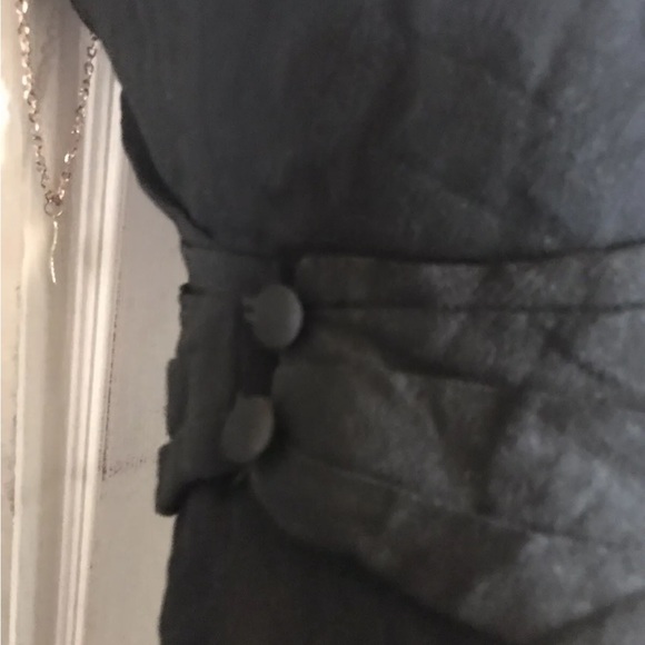 Anthropologie MAPLE Some Odd Rubies Black Drape Dress Size 2- Lined Peplum - Picture 8 of 12